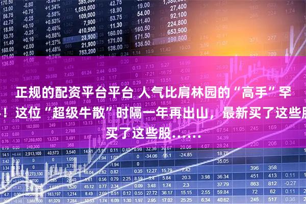 正规的配资平台平台 人气比肩林园的“高手”罕见出手！这位“超级牛散”时隔一年再出山，最新买了这些股……