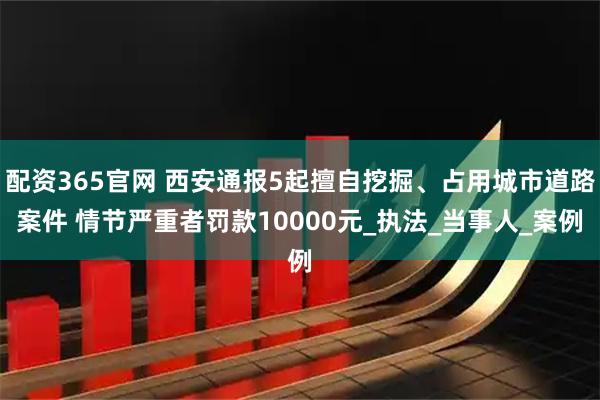 配资365官网 西安通报5起擅自挖掘、占用城市道路案件 情节严重者罚款10000元_执法_当事人_案例